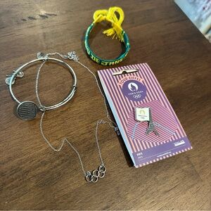 Official Olympic collectors pin and bracelet